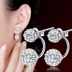 Crystal Ball Stud Earrings