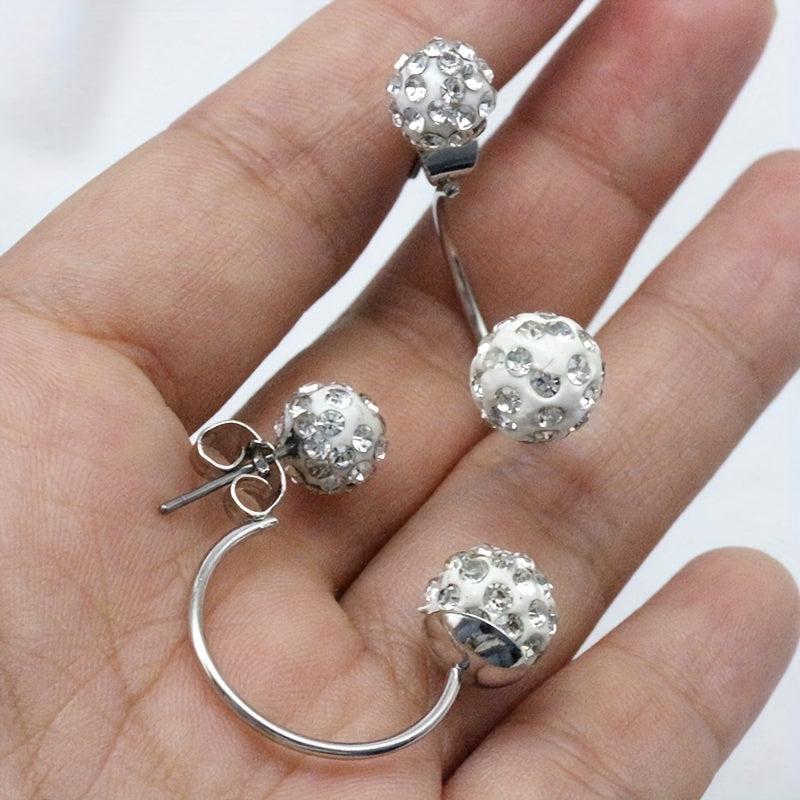 Crystal Ball Stud Earrings