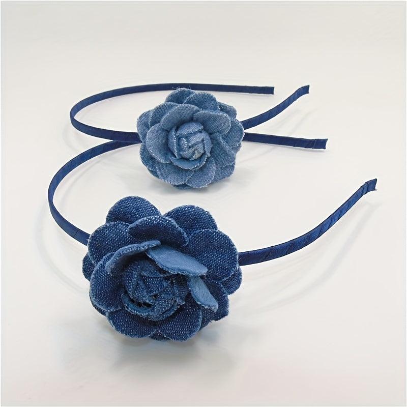 Camellia Flower Cowboy Hair Band Clip Headwear