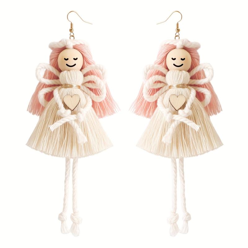 Creative Angel Pendant Earrings Handcrafted Cartoon Angel Pendant