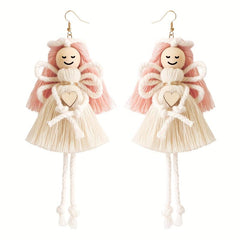 Creative Angel Pendant Earrings Handcrafted Cartoon Angel Pendant