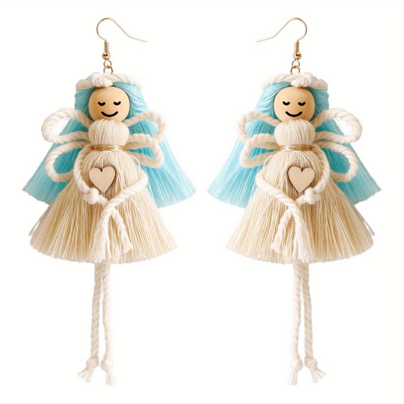 Creative Angel Pendant Earrings Handcrafted Cartoon Angel Pendant