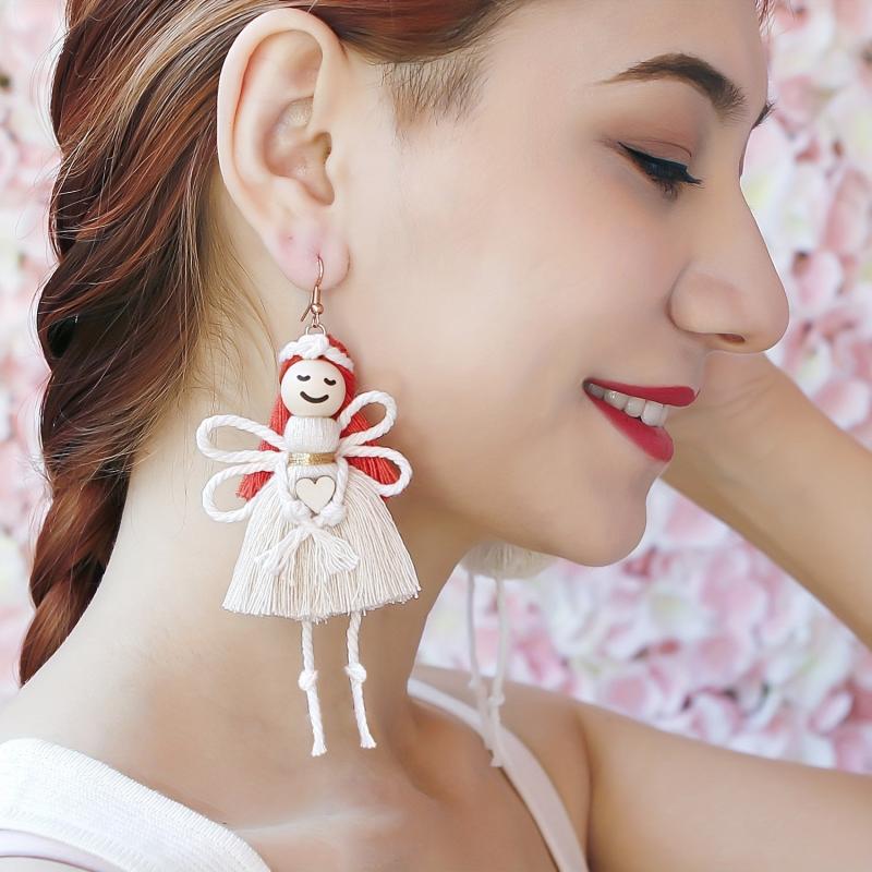 Creative Angel Pendant Earrings Handcrafted Cartoon Angel Pendant