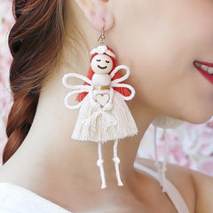 Creative Angel Pendant Earrings Handcrafted Cartoon Angel Pendant