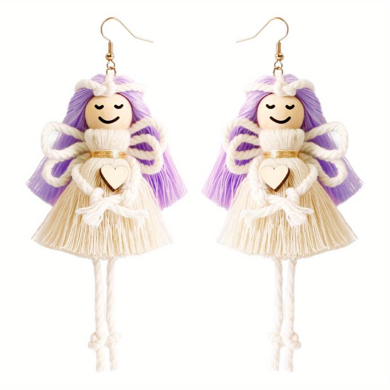 Creative Angel Pendant Earrings Handcrafted Cartoon Angel Pendant