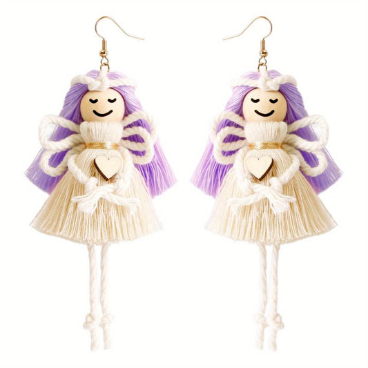 Creative Angel Pendant Earrings Handcrafted Cartoon Angel Pendant