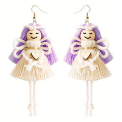 Creative Angel Pendant Earrings Handcrafted Cartoon Angel Pendant