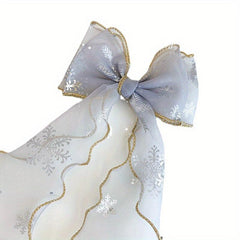 Kids Ponytail Headdress Ice & Snow Bow Hairpin Princess Hairband