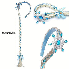 Girls Costume Wig Braid Cosplay Long Hair Accessories