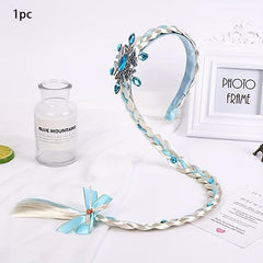 Girls Costume Wig Braid Cosplay Long Hair Accessories