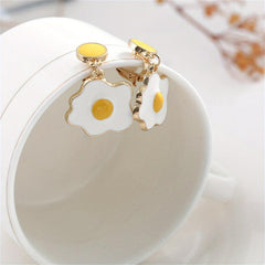 Cartoon Egg Dangle Earrings Gift for Women - Scrambled Egg Jewelry