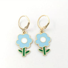 Small Flower Drip Pendant Sun Flower Earrings Birthday Gift For Girls