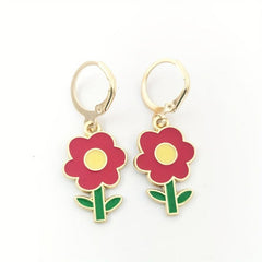 Small Flower Drip Pendant Sun Flower Earrings Birthday Gift For Girls