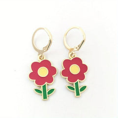Small Flower Drip Pendant Sun Flower Earrings Birthday Gift For Girls