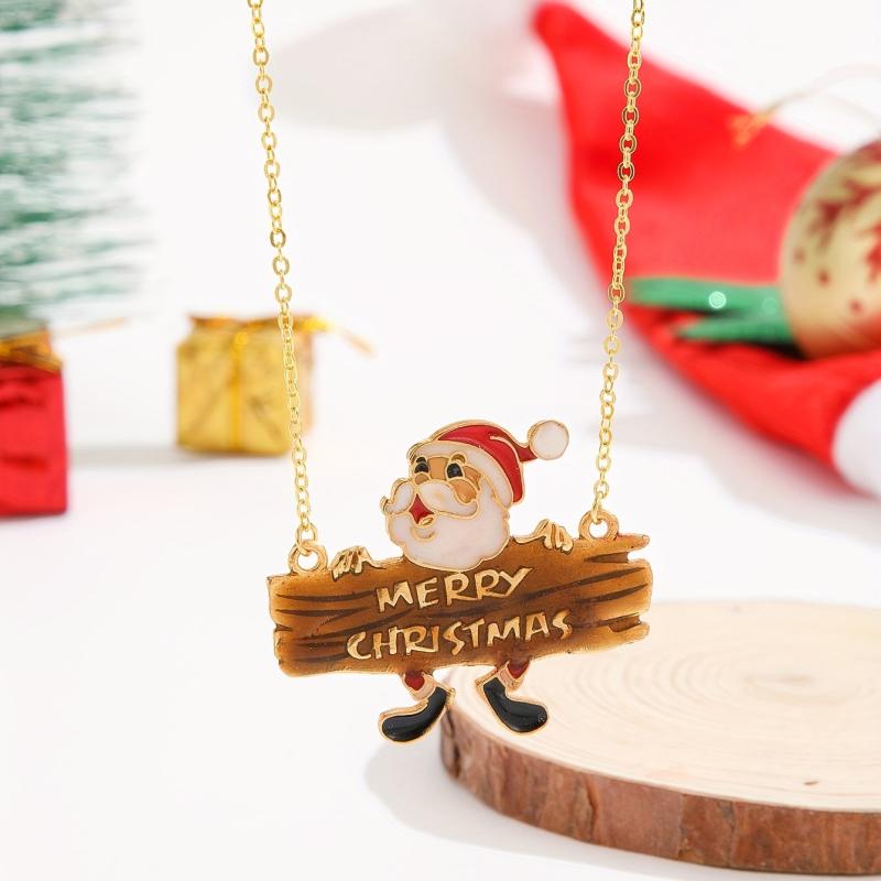 Christmas Santa Necklace Party Jewelry