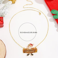 Christmas Santa Necklace Party Jewelry