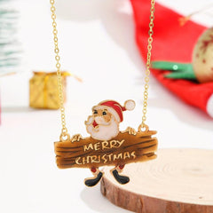 Christmas Santa Necklace Party Jewelry