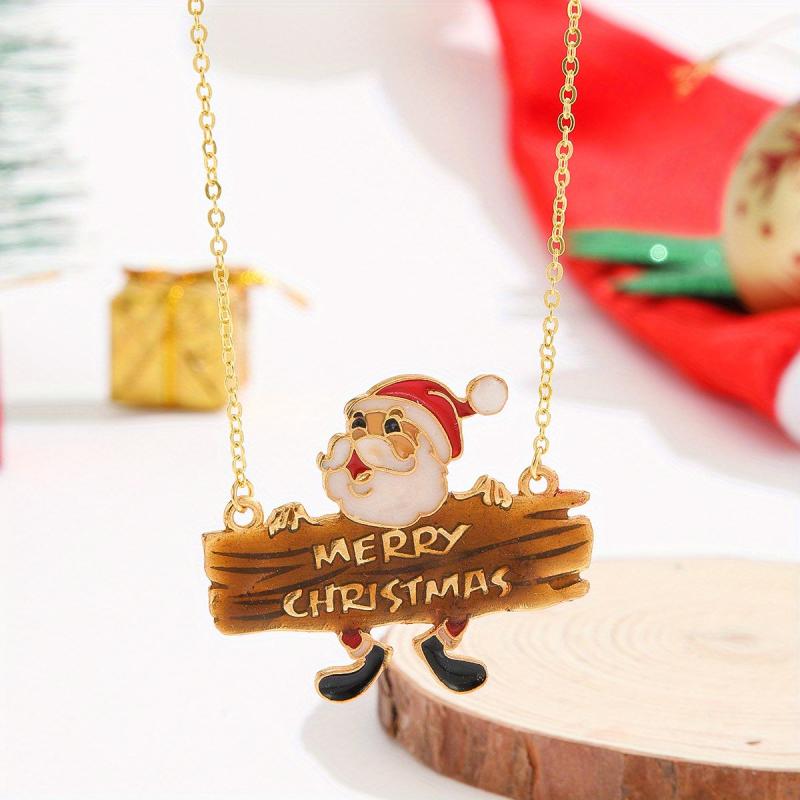 Christmas Santa Necklace Party Jewelry