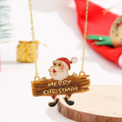 Christmas Santa Necklace Party Jewelry