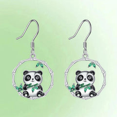 Panda Bamboo Earrings for Women Girls