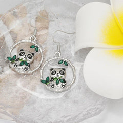 Panda Bamboo Earrings for Women Girls