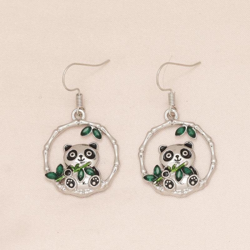 Panda Bamboo Earrings for Women Girls