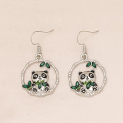 Panda Bamboo Earrings for Women Girls