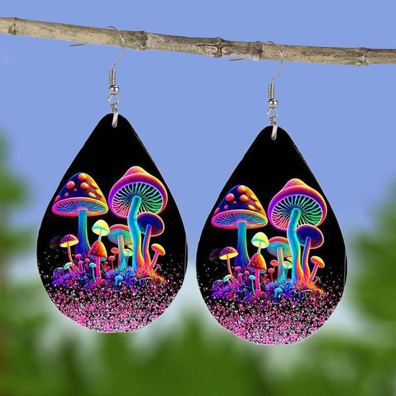Luminous Mushroom Drop Earrings - Holiday Party Favors