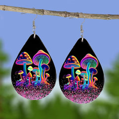 Luminous Mushroom Drop Earrings - Holiday Party Favors