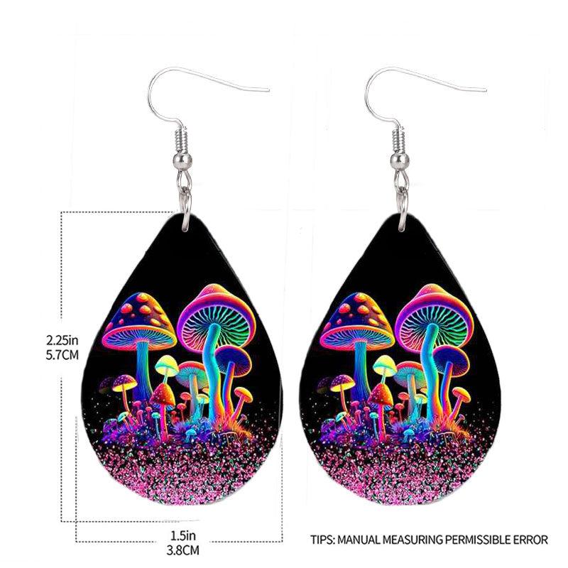 Luminous Mushroom Drop Earrings - Holiday Party Favors