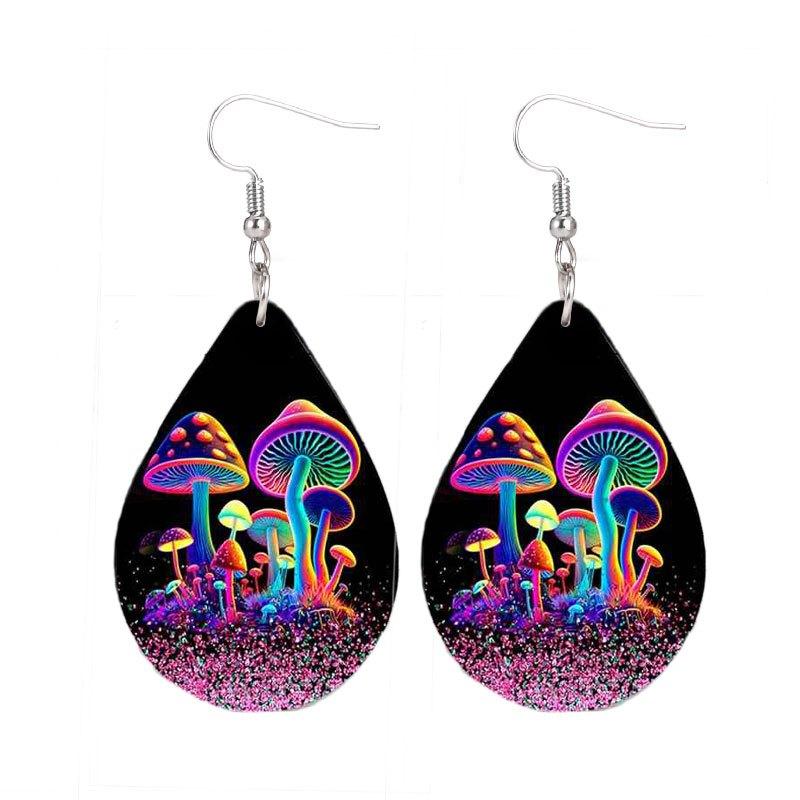 Luminous Mushroom Drop Earrings - Holiday Party Favors