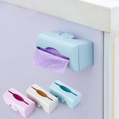 Wall Mounted Trash Bag Holder Kitchen Bathroom Garbage Bag Dispenser