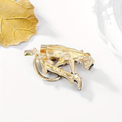Retro Leopard Brooch Alloy Drop Climbing Leopard Antique Chest Flower