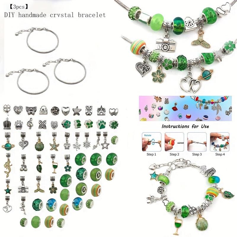 3pcs DIY Crystal Bracelet Set Jewelry Gift