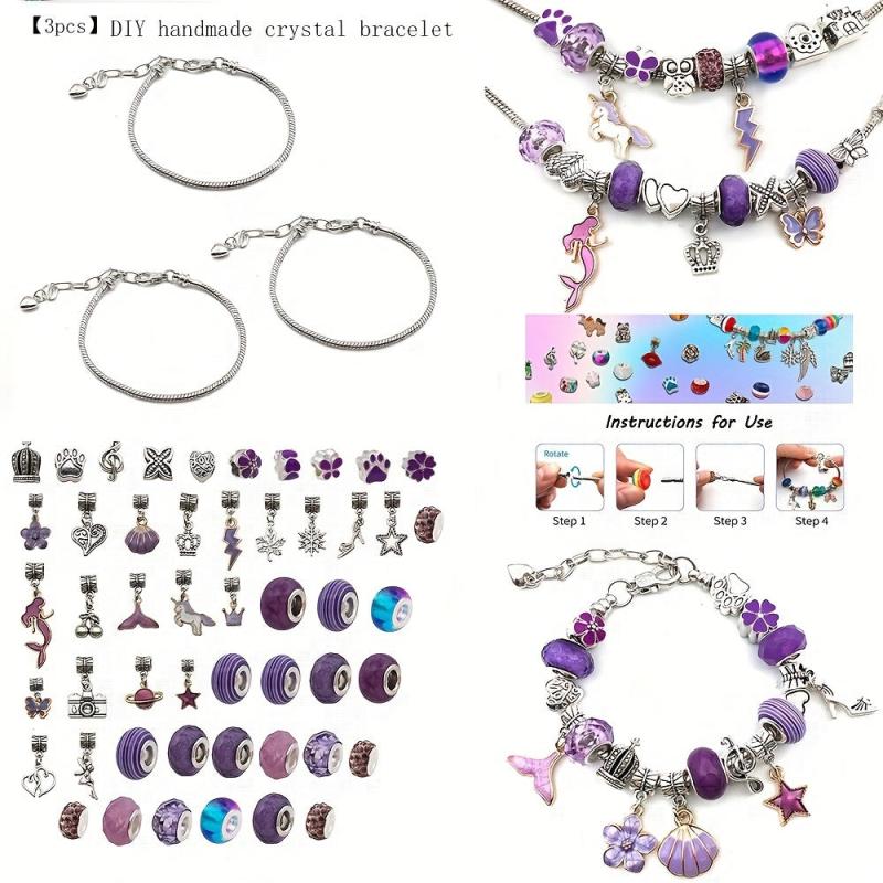3pcs DIY Crystal Bracelet Set Jewelry Gift