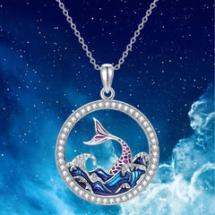 Mermaid Ring Pendant Necklace Mermaid Necklace Birthday Women Jewelry