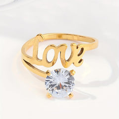 Women's Classic Fresh Ring with Artificial Diamond