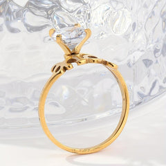 Women's Classic Fresh Ring with Artificial Diamond