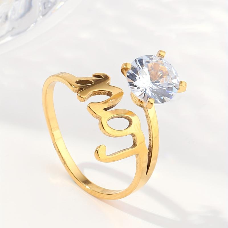 Women's Classic Fresh Ring with Artificial Diamond