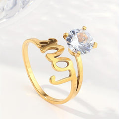 Women's Classic Fresh Ring with Artificial Diamond
