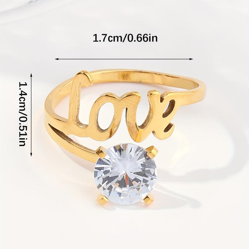Women's Classic Fresh Ring with Artificial Diamond