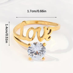 Women's Classic Fresh Ring with Artificial Diamond