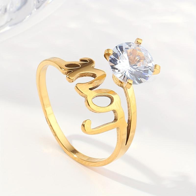 Women's Classic Fresh Ring with Artificial Diamond