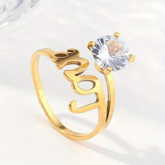 Women's Classic Fresh Ring with Artificial Diamond