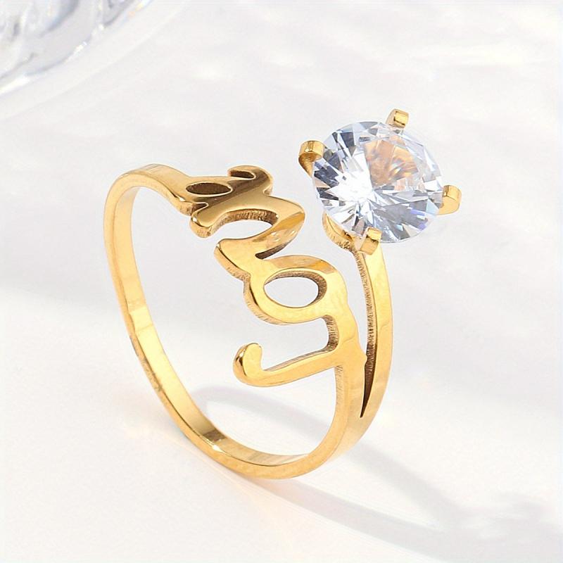 Women's Classic Fresh Ring with Artificial Diamond