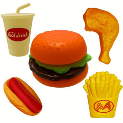 Burger Hot Dog Kitchen Set Pretend Play Food Set For Kids Kitchen