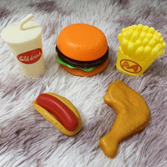 Burger Hot Dog Kitchen Set Pretend Play Food Set For Kids Kitchen