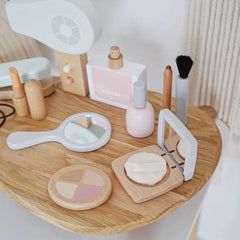 16pcs Wooden Makeup Toy Set Pretend Beauty Salon Toys for Girls