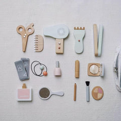 16pcs Wooden Makeup Toy Set Pretend Beauty Salon Toys for Girls