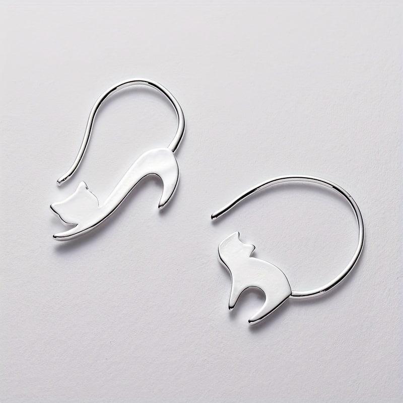 Kitten Ear Hook Asymmetric Earrings Female